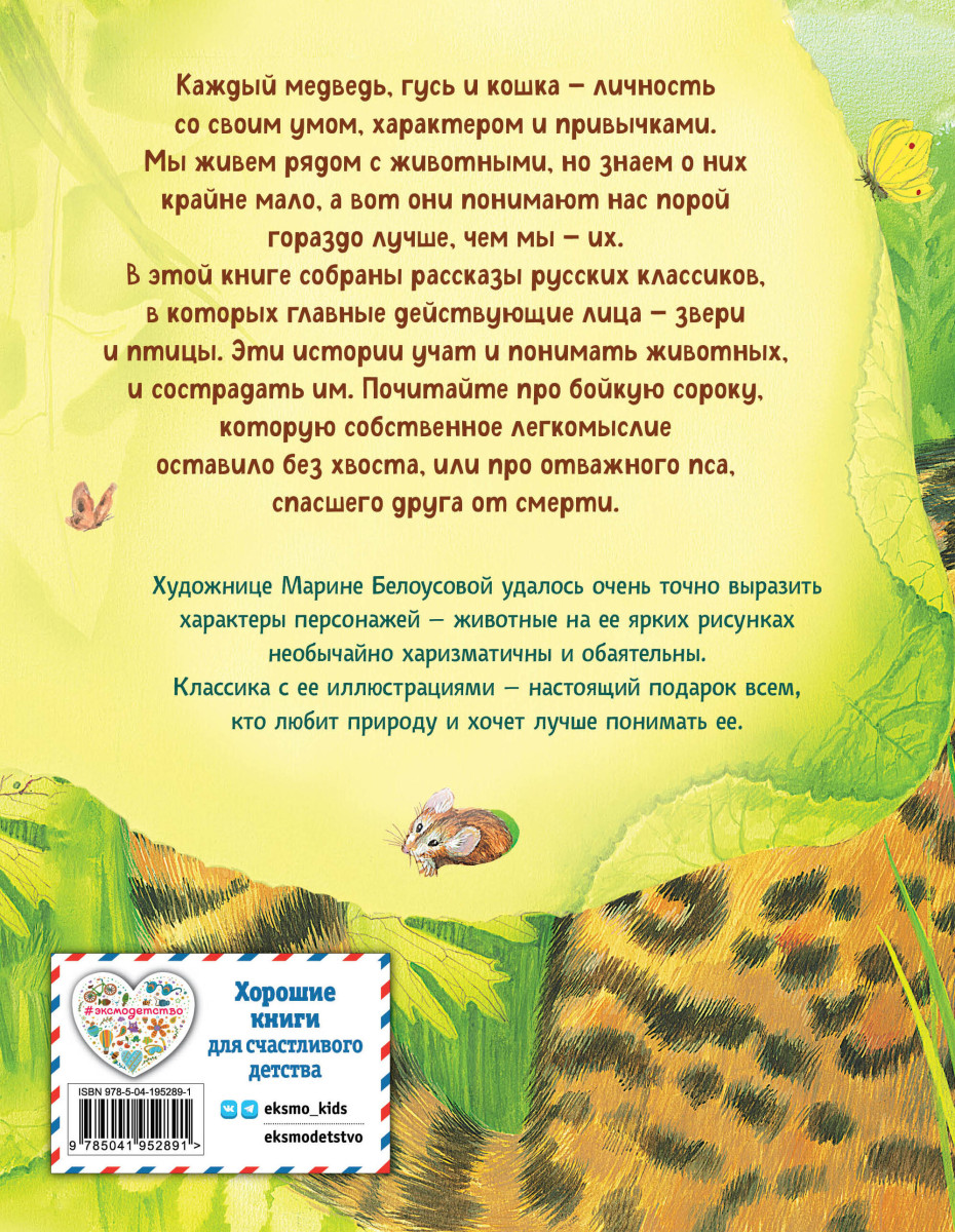 Усы, перья и хвосты. Рассказы русских писателей о животных (ил. М. Белоусовой) — изображение 4